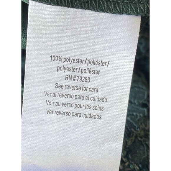 Alex Evenings Women's Size 16 Emerald Green Lace Gown Cap Sleeves - Picture 10 of 10